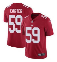 Nike Giants #59 Lorenzo Carter Red Alternate Mens Stitched NFL Vapor Untouchable Limited Jersey