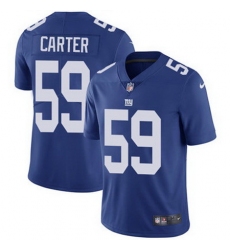 Nike Giants #59 Lorenzo Carter Royal Blue Team Color Mens Stitched NFL Vapor Untouchable Limited Jersey
