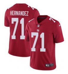 Nike Giants #71 Will Hernandez Red Alternate Mens Stitched NFL Vapor Untouchable Limited Jersey
