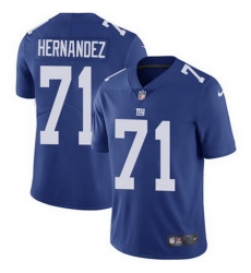 Nike Giants #71 Will Hernandez Royal Blue Team Color Mens Stitched NFL Vapor Untouchable Limited Jersey