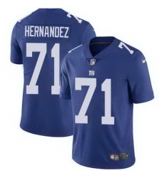 Nike Giants 71 Will Hernandez Royal Vapor Untouchable Limited Jersey