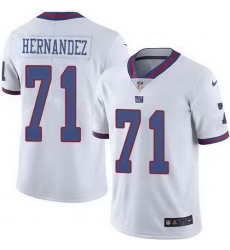 Nike Giants 71 Will Hernandez White Color Rush Limited Jersey