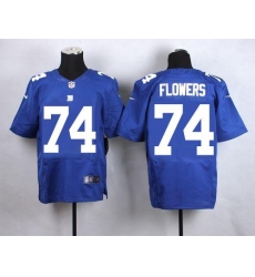 Nike Giants #74 Ereck Flowers Royal Blue Team Color Mens Stitched NFL Elite Jersey