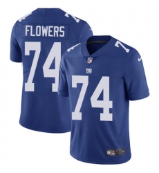 Nike Giants #74 Ereck Flowers Royal Blue Team Color Mens Stitched NFL Vapor Untouchable Limited Jersey