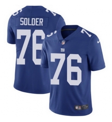 Nike Giants #76 Nate Solder Royal Blue Team Color Mens Stitched NFL Vapor Untouchable Limited Jersey