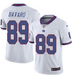 Nike Giants #89 Mark Bavaro White Mens Stitched NFL Limited Rush Jersey