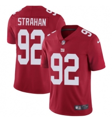 Nike Giants #92 Michael Strahan Red Alternate Mens Stitched NFL Vapor Untouchable Limited Jersey