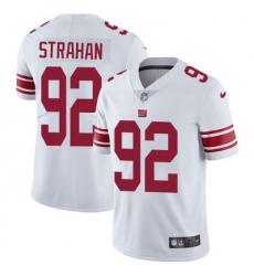 Nike Giants #92 Michael Strahan White Mens Stitched NFL Vapor Untouchable Limited Jersey