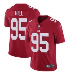 Nike Giants #95 B J Hill Red Alternate Mens Stitched NFL Vapor Untouchable Limited Jersey