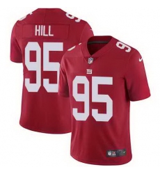 Nike Giants 95 B J Hill Red Alternate Mens Stitched NFL Vapor Untouchable Limited Jersey