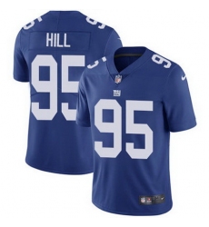 Nike Giants #95 B J Hill Royal Blue Team Color Mens Stitched NFL Vapor Untouchable Limited Jersey