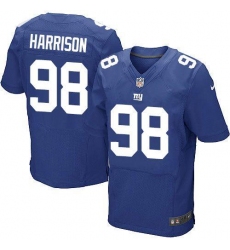 Nike Giants #98 Damon Harrison Royal Blue Team Color Mens Stitched NFL Elite Jersey