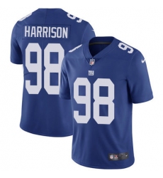 Nike Giants #98 Damon Harrison Royal Blue Team Color Mens Stitched NFL Vapor Untouchable Limited Jersey