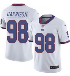 Nike Giants #98 Damon Harrison White Mens Stitched NFL Limited Rush Jersey