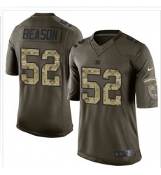 Nike New York Giants #52 Jon Beason Green Men 27s Stitched NFL Limited Salute to Service Jersey