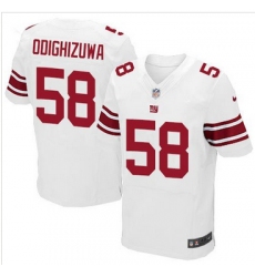 Nike New York Giants #58 Owa Odighizuwa White Mens Stitched NFL Elite Jersey