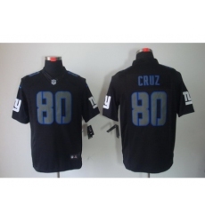 Nike New York Giants 80 Victor Cruz Black Limited Impact NFL Jersey