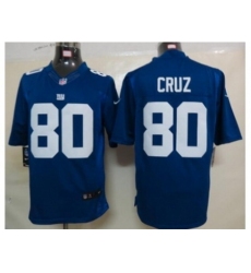 Nike New York Giants 80 Victor Cruz Blue Limited NFL Jersey