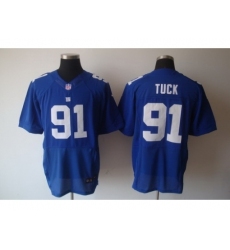 Nike New York Giants 91 Justin Tuck Blue Elite NFL Jersey