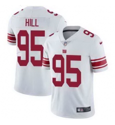 Nike New York Giants 95 B J Hill White Mens Stitched NFL Vapor Untouchable Limited Jersey
