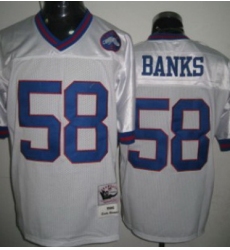 nfl New York Giants 58 Banks Throwback White
