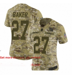 Giants 27 Deandre Baker Camo Women Stitched Football Limited 2018 Salute to Service Jersey
