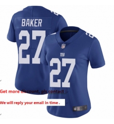 Giants 27 Deandre Baker Royal Blue Team Color Women Stitched Football Vapor Untouchable Limited Jersey