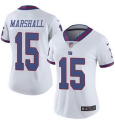 Nike Giants #15 Brandon Marshall White Womens Stitched NFL Limited Rush Jersey