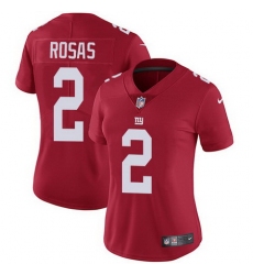 Nike Giants 2 Aldrick Rosas Red Alternate Womens Stitched NFL Vapor Untouchable Limited Jersey