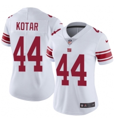Nike Giants #44 Doug Kotar White Womens Stitched NFL Vapor Untouchable Limited Jersey