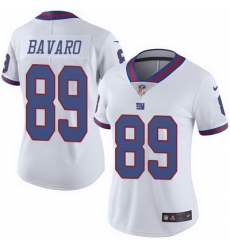 Nike Giants #89 Mark Bavaro White Womens Stitched NFL Limited Rush Jersey