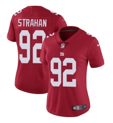Nike Giants #92 Michael Strahan Red Alternate Womens Stitched NFL Vapor Untouchable Limited Jersey
