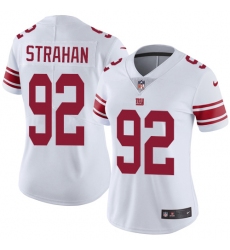 Nike Giants #92 Michael Strahan White Womens Stitched NFL Vapor Untouchable Limited Jersey