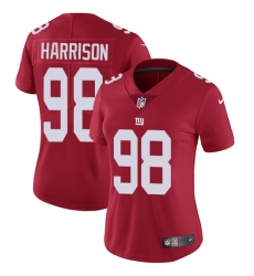 Nike Giants #98 Damon Harrison Red Alternate Womens Stitched NFL Vapor Untouchable Limited Jersey