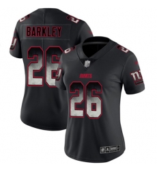 Women Giants 26 Saquon Barkley Black Stitched Football Vapor Untouchable Limited Smoke Fashion Jersey