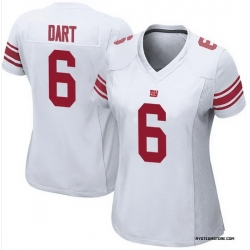 Women New York Giants 6 Jaxson Dart White 2025 Draft F U S E Vapor Untouchable Limited Stitched Jersey