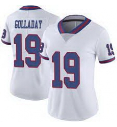 Women Nike New York Giants 19 Kenny Golladay White Blue Stitched NFL Vapor Untouchable Limited Jersey