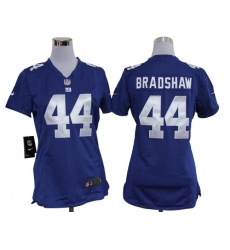 Women Nike New York Giants 44 Ahmad Bradshaw Blue Jerseys