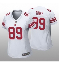 Women Nike New York Giants 89 Kadarius Toney White Vapor Untouchable Limited Jersey