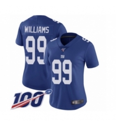 Women Nike New York Giants 99 Leonard Williams Blue Vapor Untouchable Limited Jersey