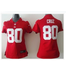 Womens NEW Giants #80 Victor Cruz Red NFL Elite Jersey