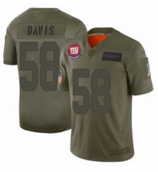 Womens New York Giants 58 Tae Davis Limited Camo 2019 Salute to Service Football Jersey