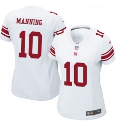Womens Nike New York Giants 10 Eli Manning Game White NFL Jersey