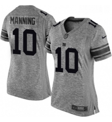 Womens Nike New York Giants 10 Eli Manning Limited Gray Gridiron NFL Jersey