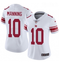 Womens Nike New York Giants 10 Eli Manning White Vapor Untouchable Limited Player NFL Jersey
