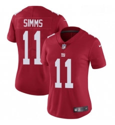 Womens Nike New York Giants 11 Phil Simms Red Alternate Vapor Untouchable Limited Player NFL Jersey