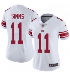 Womens Nike New York Giants 11 Phil Simms White Vapor Untouchable Limited Player NFL Jersey