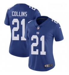 Womens Nike New York Giants 21 Landon Collins Elite Royal Blue Team Color NFL Jersey