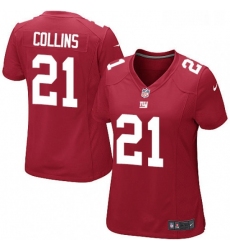 Womens Nike New York Giants 21 Landon Collins Game Red Alternate NFL Jersey