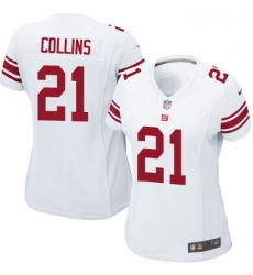 Womens Nike New York Giants 21 Landon Collins Game White NFL Jersey